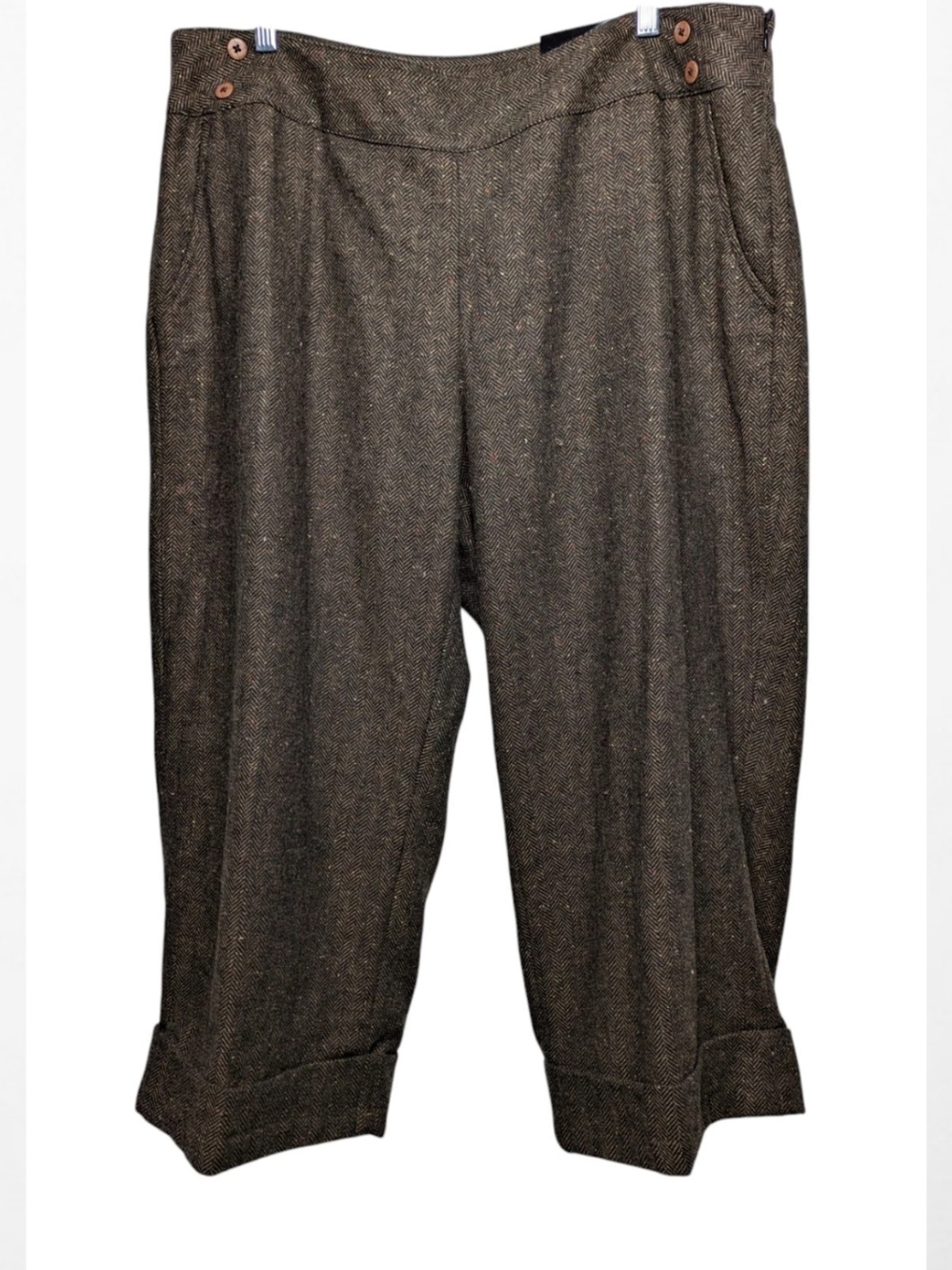 Avenue Wool Blend Tweed Cropped Trousers - Women's Capri Pants